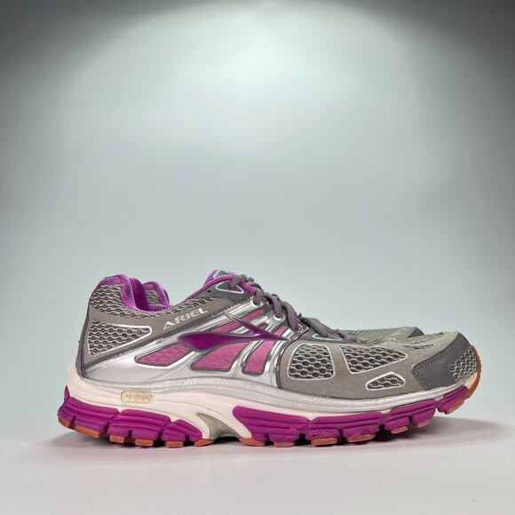 Brooks Ariel Wide Gray Purple Athletic Running Shoes 1201642E085 Women's Size 10 - Picture 1 of 10